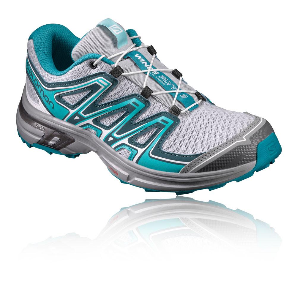 Salomon – Mujer Wings Flyte 2 Para Mujer Trail Zapatillas De Running  – Aw17 Correr Gris/Azul
